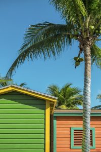Colorful homes in Nassau Bahamas